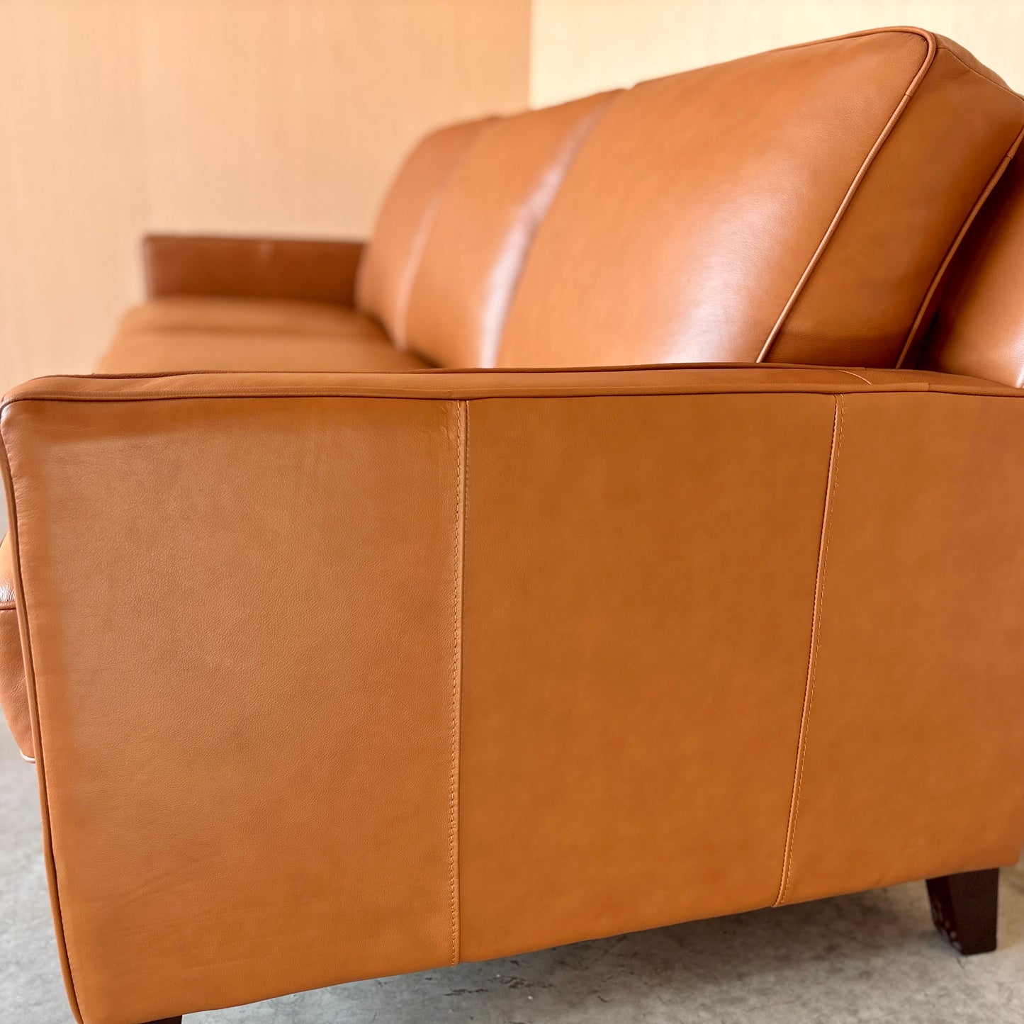 Camel Leather Couch - Like New!!