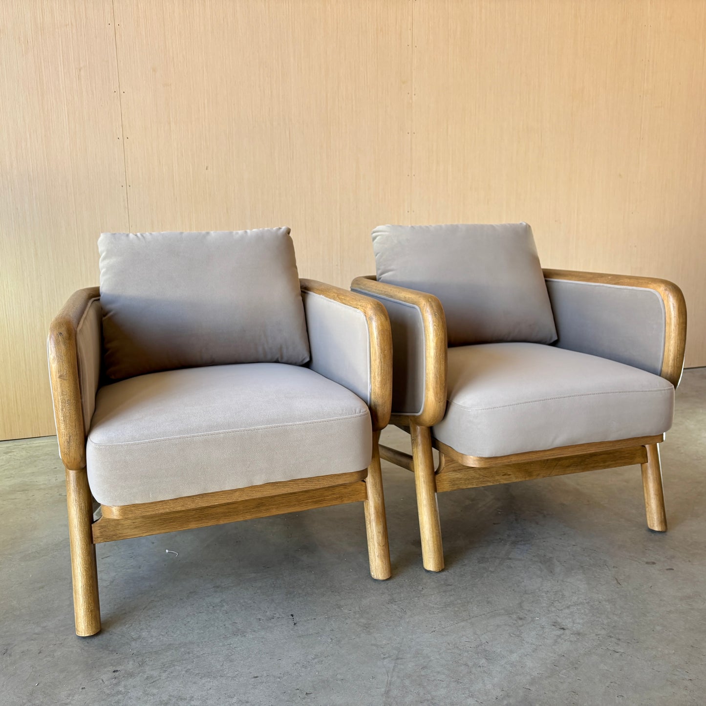 Grey Fabric Accent Chair Set - Like New!