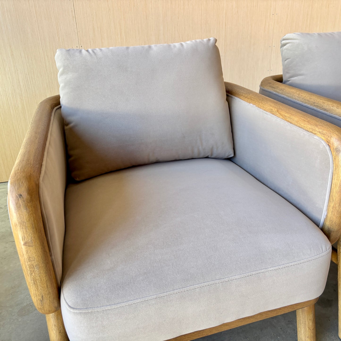 Grey Fabric Accent Chair Set - Like New!