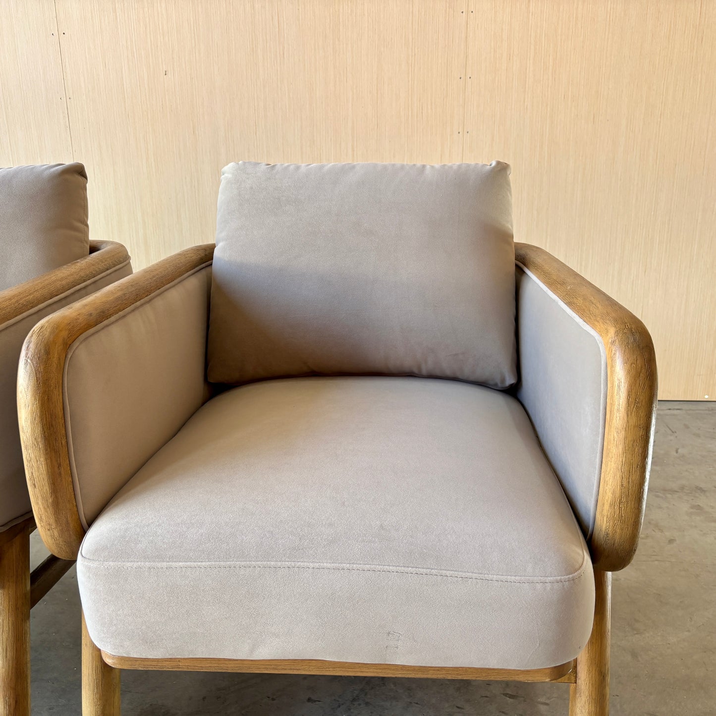 Grey Fabric Accent Chair Set - Like New!