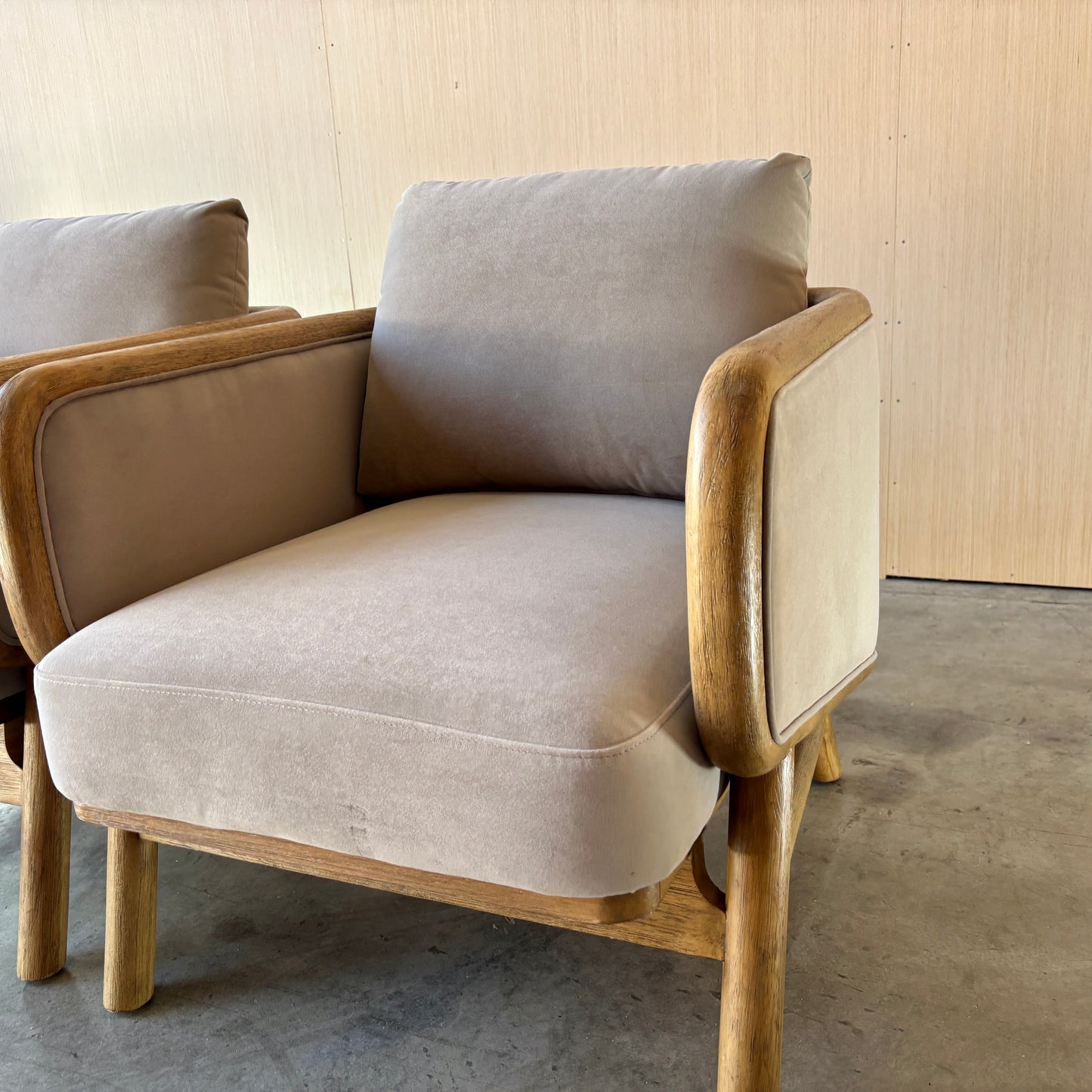 Grey Fabric Accent Chair Set - Like New!