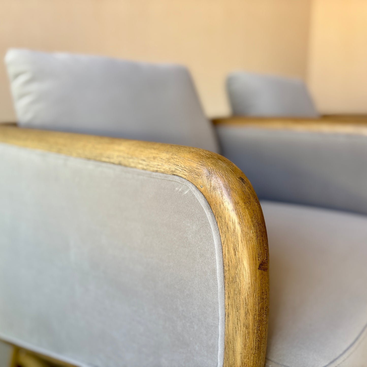 Grey Fabric Accent Chair Set - Like New!