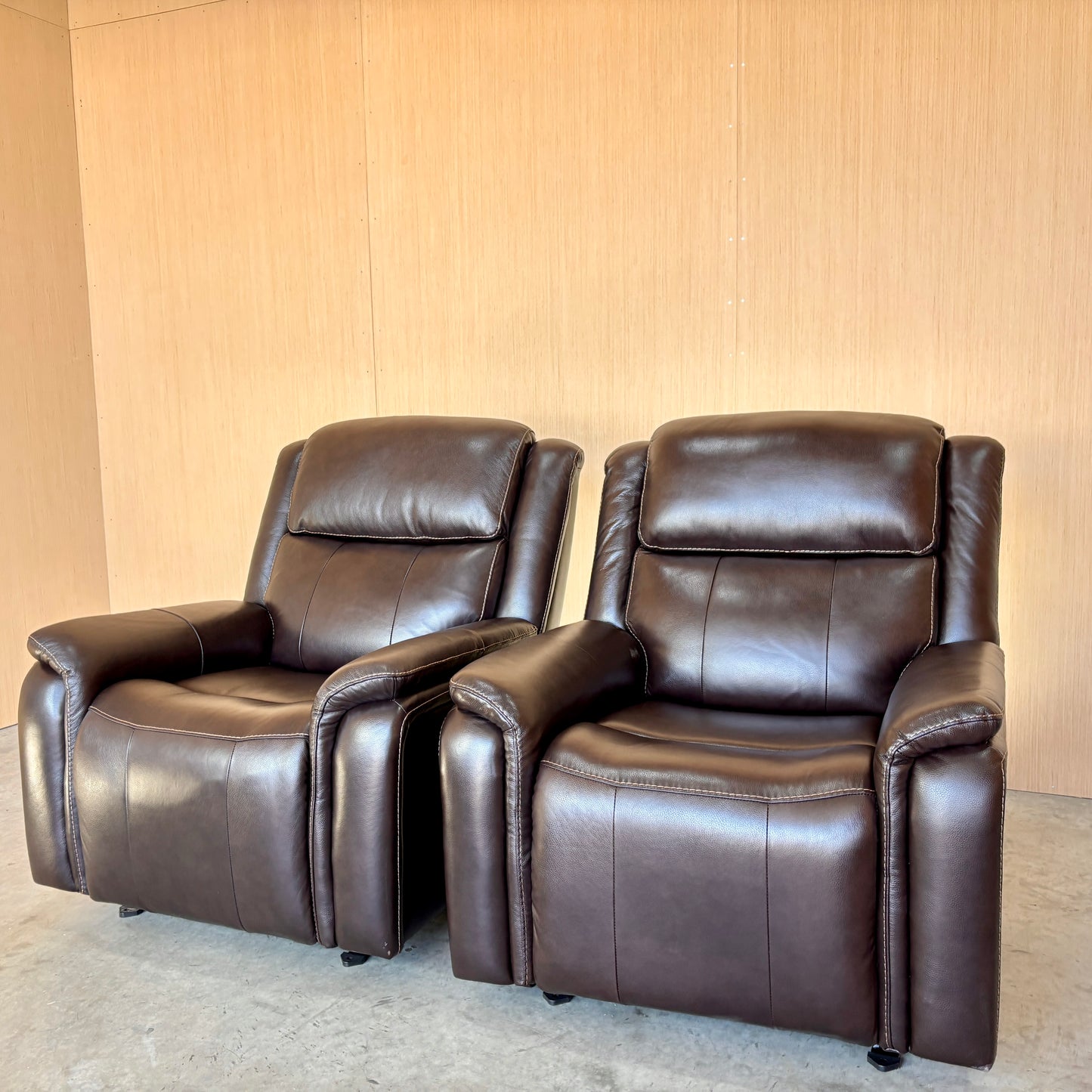 Leather Power Rocker Recliner with Power Adjustable Headrest - Like New!