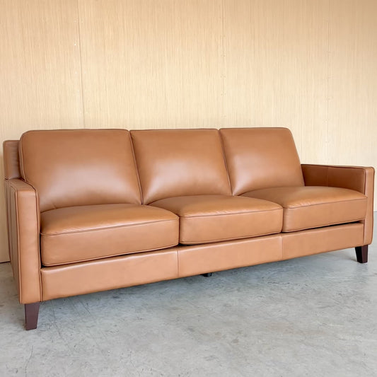 Camel Leather Couch - Like New!!