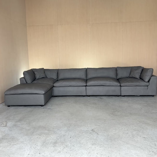 Leather Cloud Modular Sectional Couch
