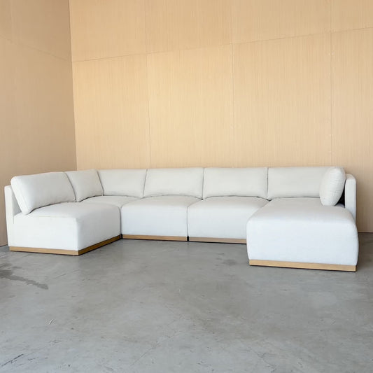 Fabric Modular Sectional with Ottoman - Like New!