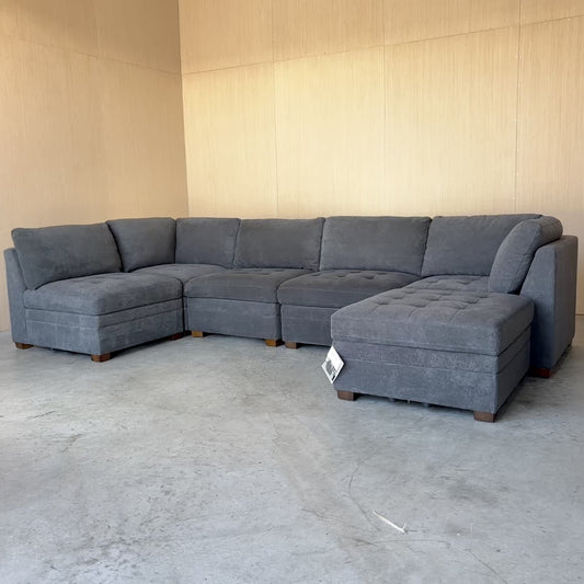 Thomasville Fabric Sectional with Storage Ottoman - New w/Tags!